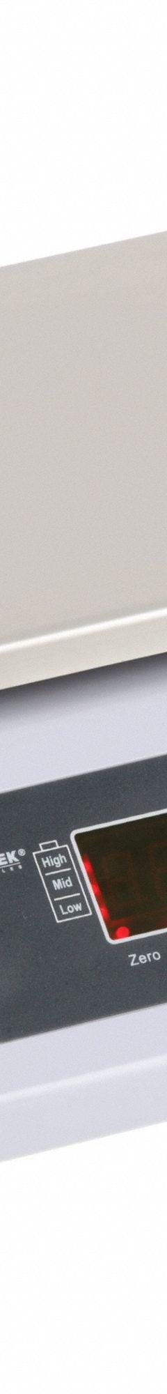 MEASURETEK Shipping Scale: 33 lb Wt Capacity - Imperial, 7 1/2 in Weighing Surface Dp, 2 g, 0.005 lb (MPN 12R992). Key specifications — attr1359871: 2 g, 0.005 lb; attr1359893: Stainless Steel.