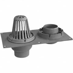 SMITH LIGHT COMMERCIAL Roof Drain: 10 1/2 in Overall Dia, 11 3/4 in Overall Ht, 19 in Overall Wd (MPN 148-Y04). Key specifications — Connection Type: No Hub; Includes: (2) Cast Iron Combination Flashing Clamps and Gravel Stops; Dome Material: Cast Iron; Brand: SMITH LIGHT COMMERCIAL.