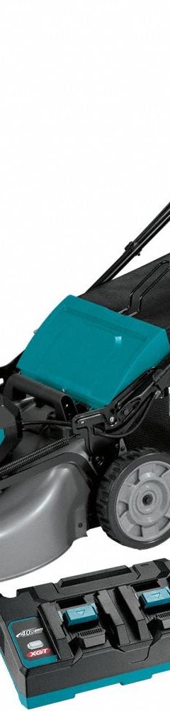 MAKITA Battery-Powered Lawn Mower Kit: Self-Propelled, 21 in Cutting Wd, Side Discharge Location (MPN GML01PL). Key specifications — Run Time: Not Rated; Cutting Height Adjustment: Four-Point; Battery Platform: 40V MAX XGT; Deck Material: Steel; Brand: MAKITA; Speed Settings: Variable; Filter - Kit Contents: Battery Included; Power Source: Battery-Powered.