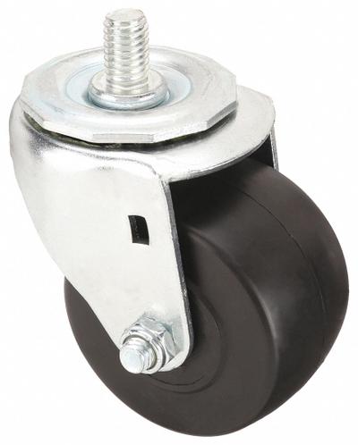 APPROVED VENDOR Stem Caster: 3 in Wheel Dia., 1 3/4 in Wheel Wd, Swivel, Swivel - NSF-Listed Sanitary Threaded Stem Casters