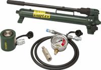 SIMPLEX Ram and Pump Set: 10 ton Cylinder Nominal Capacity, 1 1/2 in Cylinder Stroke, P42 (MPN ST101A). Key specifications — attr96781: HCA6; attr96779: Mfr. No. RLS101; attr96780: P42; attr98877: SIMPLEX.