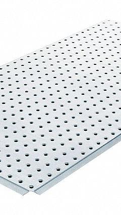 ALLIGATORBOARD Pegboard Panel: Round, 1/4 in Peg Hole Size, 16 in x 30 in x 5/8 in, Stainless Steel (MPN ALGBRD16X32STLS300). Key specifications — Material: Stainless Steel; Peg Hole Shape: Round; Includes: Screws; Color: Gray; Brand: ALLIGATORBOARD.