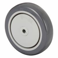 SHEPHERD Caster Wheel: 5 in Wheel Dia., 1 1/4 in Wheel Wd, Polyurethane, 315 lb Load Rating, Std (MPN WH05.0X1.25TPU33(GG)375). Key specifications — Brand: SHEPHERD; Wheel/Tread Color: Gray.
