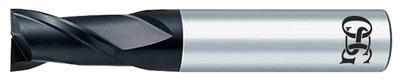 OSG Square End Mill: Carbide, WXL Coated, 2 Flute, 3/16" Mill Dia, 9/16" LOC - Carbide Square End Mills for Hardened Materials