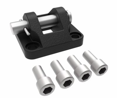 ARO Attachable Mounting Kit: Attachable Mounting Kit, Clevis, Fits 2 in Bore Dia - Clevis Mounting Hardware