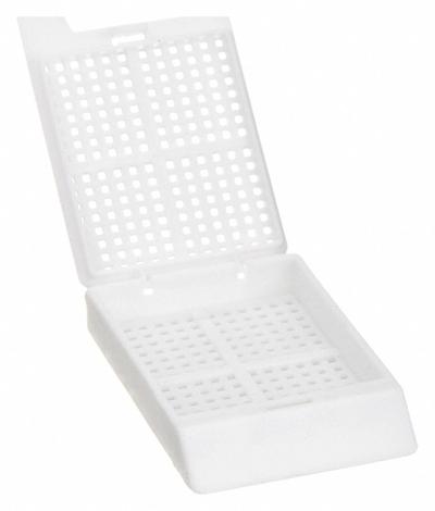 APPROVED VENDOR Embedding Cassette: White, Polyoxymethylene, 1.62 in Overall Lg - Embedding Cassettes