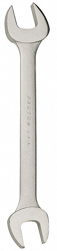 PROTO Open End Wrench: Alloy Steel, Black Oxide, 3/8 in_5/16 in Head Size, 5 1/4 in Overall Lg - SAE, Double End, Open End Wrenches
