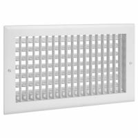 Sidewall/Ceiling Register: Ceiling/Wall, 7 3/4 in H, 13 3/4 in W, Louvered, Powder Coated, White (MPN 4MJL7). Key specifications — Adjustable Blades: Yes; Brand: APPROVED VENDOR; Airflow Directions: Adjustable; Grille Color: White.