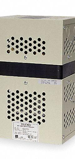 SOLAHD Power Conditioner: Single Phase, 3 kVA Power Rating - Apparent, 3,000 W Output Watts, 25 A (MPN 23232308). Key specifications — Phase: Single; Input Voltage: 120/208/240/480V AC; Maximum Current: 25 A; Output Voltage: 120/240V AC; Wiring: Hardwired; Plug Configuration: Hardwired; Brand: SOLAHD.