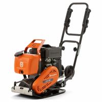 HUSQVARNA Plate Compactor: 14 in Plate Lg, 13 3/4 in Plate Wd, 2,338 lbf, Forward Direction (MPN LFe 60 LAT). Key specifications — Water Tank Included: Yes; Compacting Force: 2,338 lbf; Brand: HUSQVARNA.