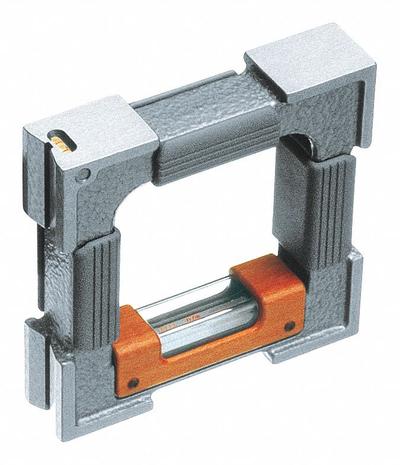 TESA BROWN & SHARPE Master Level: Cast Iron, 7 7/8 in Lg, 2 Level Vials - Frame Levels