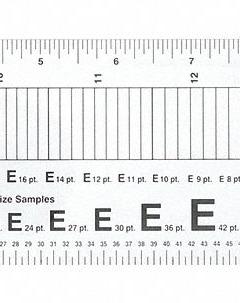 WESTCOTT Ruler: GA-96, Graphic Arts Ruler, 12 in, 0.02 in Thick, 1/16 in, Black, Flex, Matte, SAE. Key specifications — attr939978: 1/16 in; attr934745: WESTCOTT; attr939993: Decimal; attr986193: Printed.