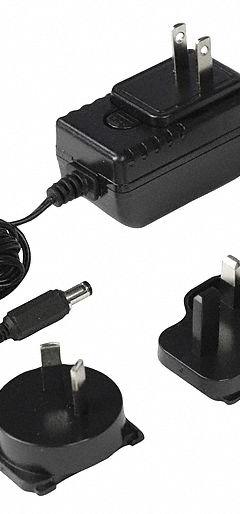 SCS Plug-In Charger: 100 to 240V AC, 7.5V DC, 1.5 A Output Current, Asia/European/UK/US Country Plug (MPN 770064). Key specifications — Input Voltage: 100 to 240V AC; Country Plug Style: US; Output Plug Inside Polarity: Positive; Output Voltage: 7.5V DC; Regulated: Regulated; Tip Size: 5.5 x 2.5 mm; Brand: SCS.