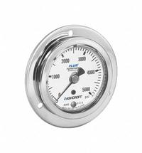 ASHCROFT Panel Mount Pressure Gauge: 0 psi to 160 psi, 2 1/2 in Dial, 1/4 in NPT Male, Lower Back (MPN 632008S02B160#). Key specifications — Accuracy: +/-1.60%; Brand: ASHCROFT; Vibration Resistance Properties: None; Gauge Wetted Parts: Stainless Steel.