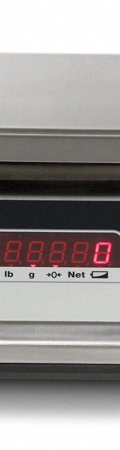 RICE LAKE WEIGHING SYSTEMS Food Scale: 7 7/8 in Weighing Surface Dp, 9 3/8 in Weighing Surface Wd (MPN RLP-15S). Key specifications — Readability: 2 g/0.005 lb/0.05 oz; Brand: RICE LAKE WEIGHING SYSTEMS; IP Rating: IP68.