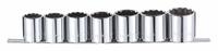 WESTWARD Socket Set: 1/2 in Drive, 7 Piece, 12-Point, SAE, 1 3/8 in to 1 in (MPN 53PN62). Key specifications — attr1224269: 1/2 in; attr1204685: Tether Ready; attr1204650: 1-3/8 in to 1 in; attr1204673: Socket Bits Not Included; attr1204688: WESTWARD; attr1206170: Standard Sockets.
