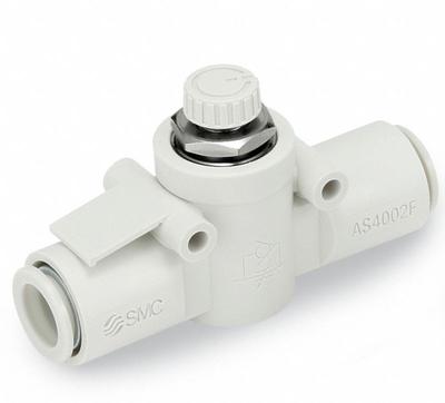 SMC Speed Control Valve: In-Line Fitting, Hex Screw, 1/2 in Valve Body Size - In-Line Speed Control Valves