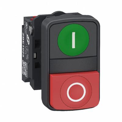 SCHNEIDER ELECTRIC Multihead Operator: Non-Illuminated, 2 Button, Flush Profile - Multihead Push-Button Operators