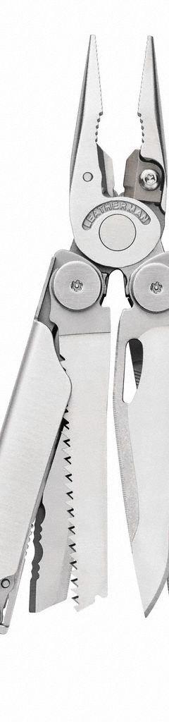 LEATHERMAN Multi Tool Plier: Multi-Tool Plier, 18 Tools, 18 Functions, 4 in Closed Lg, Silver, Wave+ (MPN 832532). Key specifications — attr15951: LEATHERMAN; attr15966: Tool Only; attr10312: Silver; attr15960: Regular Pliers; attr15963: Stainless Steel; attr15971: Multi-Tool Plier; attr15972: Needle Nose Pliers; attr15977: Fold Open.