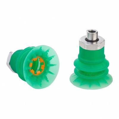 SCHMALZ Vacuum Pad Assembly: Multi-Bellows, 2.5 Folds, G3/8 in Vacuum Port, 52 mm Pad Dia - Bellows Type Food-Safe Low-Fill Vacuum Pad Assemblies