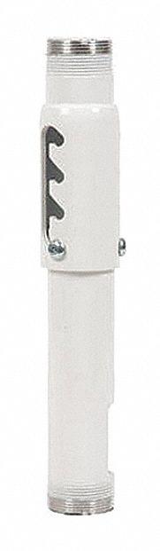 PEERLESS Extension Column: Ceiling, Max. 500 lb, Fixed, Powder Coated, White, For Televisions (MPN AEC0406-W). Key specifications — Manufacturer Part Number: AEC0406-W; Finish: Powder Coated; Includes: Adjuster; Includes Mounting Hardware: Yes; Material: Steel; Mounting Location: Ceiling; Brand: PEERLESS; Color: White.