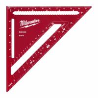 MILWAUKEE TOOL & EQUIPMENT Rafter Square: 1 1/8 in Center-to-Edge Heel Wd, 1/8 in, Top, Aluminum (MPN MLSQ0120). Key specifications — attr936133: Etched; attr936134: 1/8 in; attr948788: 1/8 in; attr934763: MILWAUKEE TOOL & EQUIPMENT; attr984589: Inch; attr984960: Aluminum.