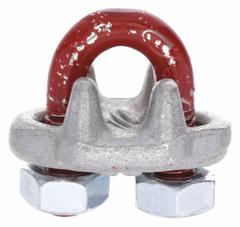 CROSBY Wire Rope U-Bolt Clip: 3/16 in Compatible Rope Dia, 3 3/4 in Rope Turnback Lg, Steel, Forged (MPN 1010033). Key specifications — Fabrication: Forged; Color: Silver; Material: Steel; Brand: CROSBY.