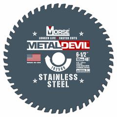 MORSE Circular Saw Blade: 7 1/4 in Blade Dia., 56 Teeth, 0.06 in Cut Wd, 13/16 in Arbor Size (MPN 102698-WWG). Key specifications — attr1116119: MORSE; attr1145631: Stainless Steel.