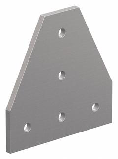 Tee Flat Plate: T Flat Plate, 40 Series, 6 mm x 120 mm x 120 mm, For 8 9/64 mm Slot Wd, 5 Holes (MPN 40-4340). Key specifications — Material: Aluminum; Brand: 80/20; Finish: Anodized.