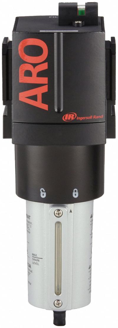 ARO Pneumatic Oil Filter: Coalescing, 3/4 in NPT, 0.3 micron, 288 cfm, 250 psi Max Op Pressure - ARO FRL Air Filters