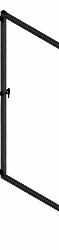 T-Slot Framing System Door: Add-On, Black, Left Swing, 72 in H x 37 1/2 in W x 5 1/2 in D, Solid (MPN 48268). Key specifications — Finish: Anodized; Brand: FAZTEK; Panel Color: Clear; Panel Type: Solid; Color: Black; Material: Polycarbonate; Assembly: Unassembled; Manufacturer Part Number: 48268.