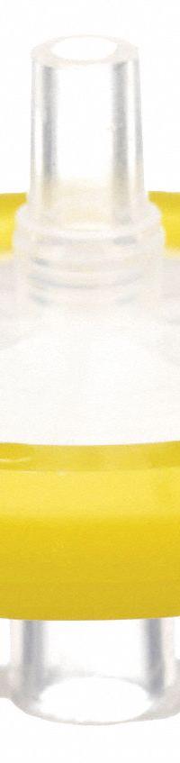 LAB SAFETY SUPPLY Syringe Filter: Sterile, 0.45 um Pore Size, 10 mL Max Capacity - mL, Male, Female (MPN 11L858). Key specifications — Housing Material: Polypropylene; Inlet Connection Gender: Female; Inlet Connection Type: Female Luer Lock; Outlet Connection Gender: Male; Brand: LAB SAFETY SUPPLY; Compatible Product Type: Male Luer Slip Outlet; Filter Material: MCE; Outlet Connection Type: Male Luer Slip.