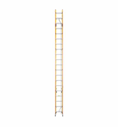 WERNER Extension Ladder: 40 ft Ladder Size, Fiberglass, 300 lb Load Capacity, 98 lb Wt - Non-Conductive Fiberglass Extension Ladders