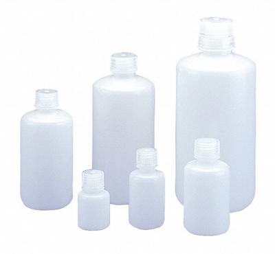 APPROVED VENDOR Sampling Bottle: HDPE, 4 fl oz, 125 mL, Natural, 24-415 Screw Closure Size - HDPE Narrow Mouth Round Lab Bottles