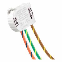 Wiring Module: 125V AC, 20 A, 3 Wire, 18 in Wire Lg (MPN MSTWL-XI1). Key specifications — Manufacturer Part Number: MSTWL-XI1; Brand: LEVITON; Wire Type: Stranded; Color: Orange/Blue.