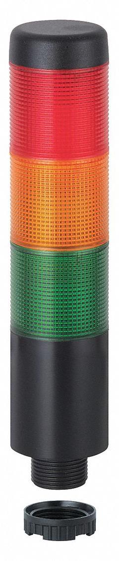WERMA Tower Light Assembly: 3 Tier, Green/Red/Yellow, Sounder Tier Included, 175 mm Overall Ht (MPN 69911075). Key specifications — Manufacturer Part Number: 69911075; Brand: WERMA; Operating Voltage: 24V AC/DC; Light Tier Color: Yellow.