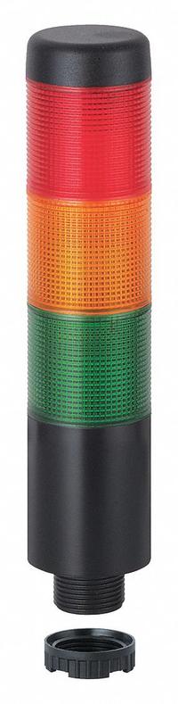WERMA Tower Light Assembly: 3 Tier, Green/Red/Yellow, Sounder Tier Included, 175 mm Overall Ht (MPN 69911075). Key specifications — Manufacturer Part Number: 69911075; Brand: WERMA; Operating Voltage: 24V AC/DC; Light Tier Color: Yellow.