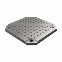 JERGENS Fixture Plate: Ball Lock, Square, Steel, 16 in W x 16 in L x 1.125 in H, 80 lb Wt, 28801. Key specifications — attr1036219: Fixture Plate; attr1036220: JERGENS; attr1091693: M12x1.75; attr1091714: (2) Primary Liners; attr1091722: Ball Lock Shanks.
