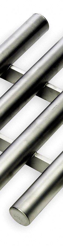 ERIEZ Grate Magnet: Round Grate Magnet, Rare Earth, 80 oz Max Magnetic Pull Strength, Round (MPN 135690P). Key specifications — Grate Shape: Round; Primary Magnet Material: Rare Earth; Frame Material: Stainless Steel; Brand: ERIEZ.