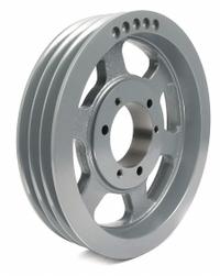 APPROVED VENDOR V-Belt Pulley: B110, 3 Groove, 11.35 in OD, Bushed Bore, SK, Quick Detachable (MPN 1103B). Key specifications — Pulley Industry Number: B110; Pitch Diameter: 10.6 in (4L, A); For Belt Section (broad, with similar types): 5L, B, or BX.