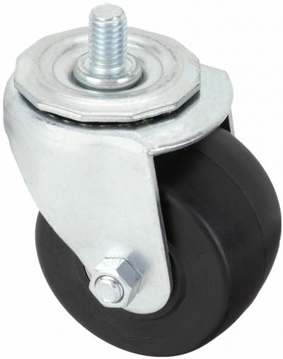 APPROVED VENDOR Stem Caster: Swivel, 3 in Wheel Dia., 1 3/4 in Wheel Wd, Polyolefin - Standard Threaded Stem Casters