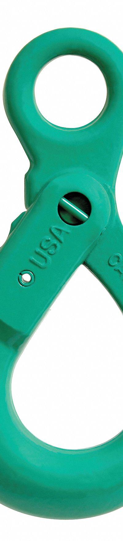 CAMPBELL Self-Locking Hook: 15,000 lb Working Load Limit - Self-Locking Hooks for Lifting
