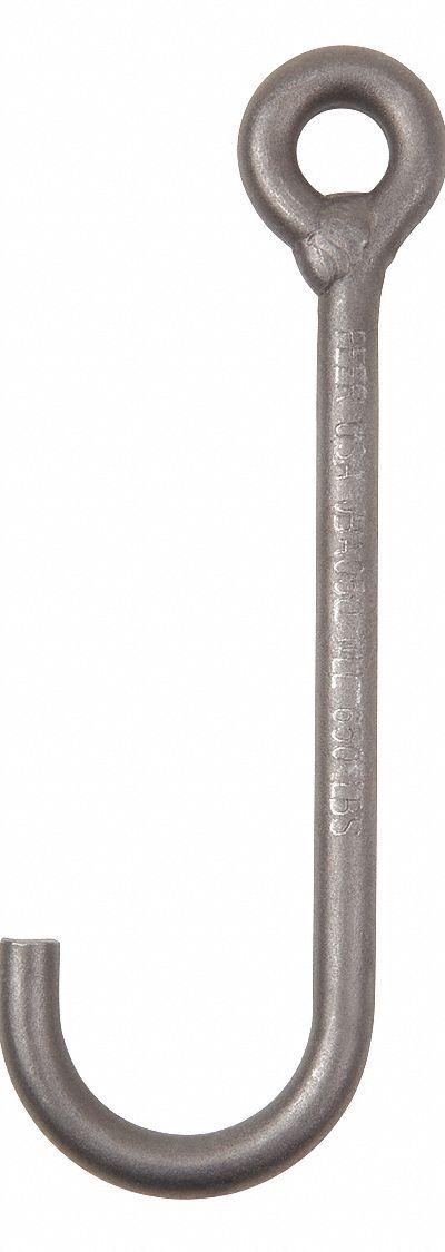 PEERLESS J-Hook: 250 lb Working Load Limit - Low-Profile J-Hooks for Lifting