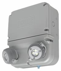 Emergency Lights: 3 W Lamp Watt, 6 W Emergency Watt, 120V AC, 2 Lamp Heads, Plastic, Surface, Gray (MPN DYN6I). Key specifications — Input Voltage: 120V AC; Housing Material: Plastic; Mounting Type: Surface; Housing Color: Gray; Lighting Technology: LED; CA Title 20 Compliant: Yes; Environmental Rating: Damp Location Rated; IP Rating: Not Rated.