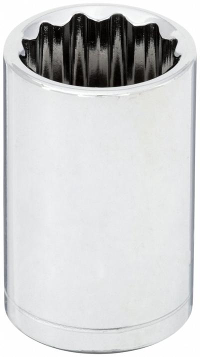 WESTWARD Socket: Metric, 1/2 in Drive Size, 10 mm Socket Size, 12-Point, Std, Chrome - 1/2" Drive Hand Sockets