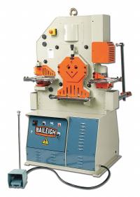 BAILEIGH INDUSTRIAL Ironworker: 230V AC /Single-Phase, 5 Stations, 62 Tonf Hydraulic Force, SW-621. Key specifications — attr66091: 13.5 in x 0.5 in; attr69797: Angle Shear; attr67058: 1-1/8 in x 3/8 in; attr66096: 2 in x 3.5 in x 0.312 in; attr66073: SW-621; attr66076: BAILEIGH INDUSTRIAL.