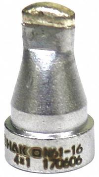 HAKKO Nozzle: Oval, 5.8 mm W, For Use With FR-301/4101/4102/4103/4104 (MPN N61-16). Key specifications — Brand: HAKKO; Manufacturer Part Number: N61-16.