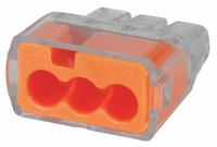 IDEAL Push-In Wire Connector: In-Sure™ Series, 3 Port, 20 AWG – 12 AWG Solid Wire Size Range, 20 A (MPN 30-1033J). Key specifications — Series: In-Sure™; Manufacturer Part Number: 30-1033J; Brand: IDEAL.