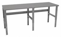 TENNSCO Workbench: Adj Ht, Steel, 96 in x 36 in, 4,000 lb Overall Load Capacity, Gray (MPN WBAT-1-3696S). Key specifications — Brand: TENNSCO.