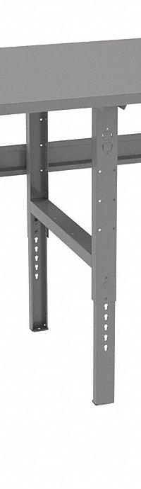 TENNSCO Workbench: Adj Ht, Steel, 96 in x 36 in, 4,000 lb Overall Load Capacity, Gray (MPN WBAT-1-3696S). Key specifications — Brand: TENNSCO.